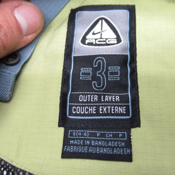 Nike ACG Jacket Womens Small Green Hood Removeable  Fleece Storm Fit‎ 3 In 1 - Picture 4 of 16